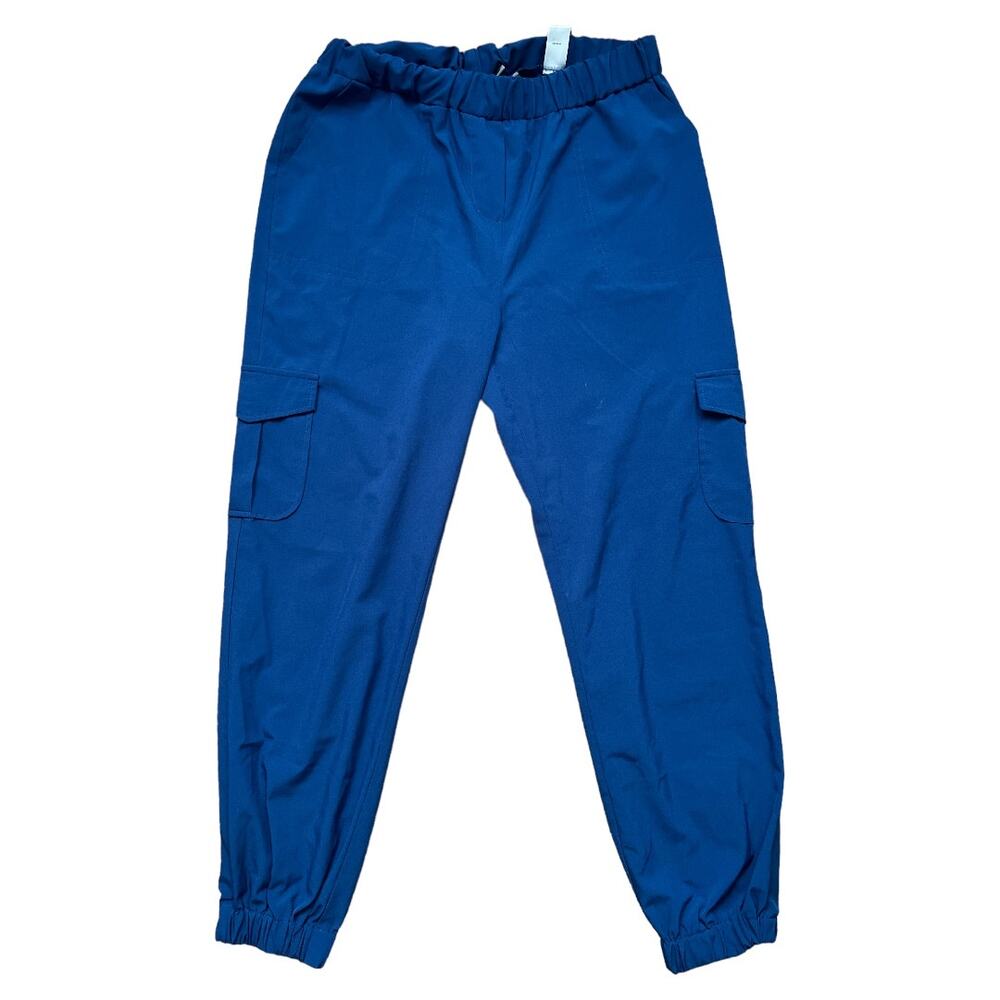 LISA RINNA Collection Blue Scrubs Jogger Pants, Size XS